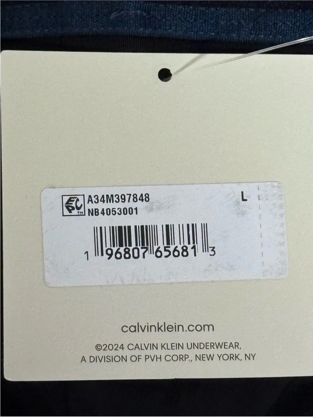 NWT Calvin Klein Tonal Logo Micro Jockstrap Black Size L